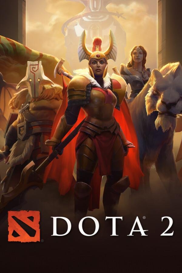 Os 15 Melhores Jogos Grátis para PC em 2026: Guia Completo Para Escolher o Jogo Ideal Banner oficial de Dota 2 mostrando diferentes heróis do jogo.