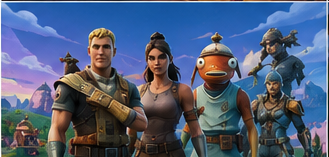 Os 15 Melhores Jogos Grátis para PC em 2026: Guia Completo Para Escolher o Jogo Ideal Banner oficial de Fortnite mostrando personagens da temporada atual.