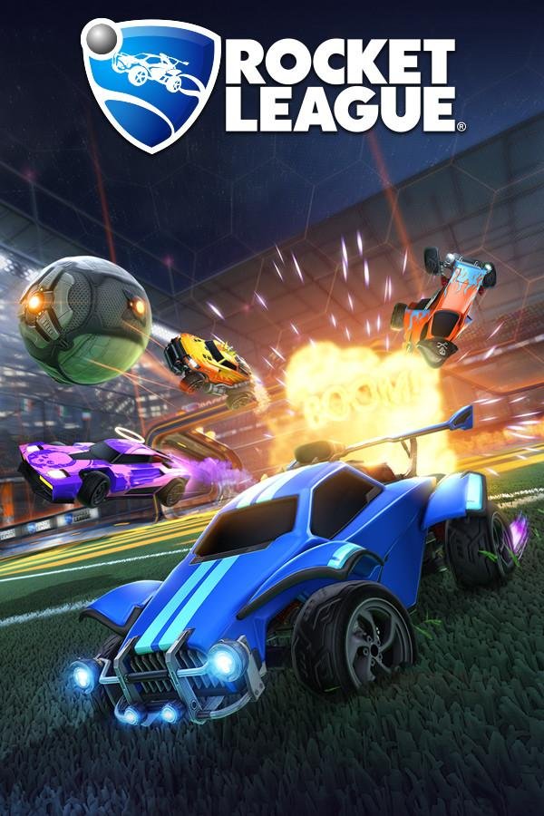 Os 15 Melhores Jogos Grátis para PC em 2026: Guia Completo Para Escolher o Jogo Ideal Banner oficial de Rocket League mostrando carros durante uma partida.