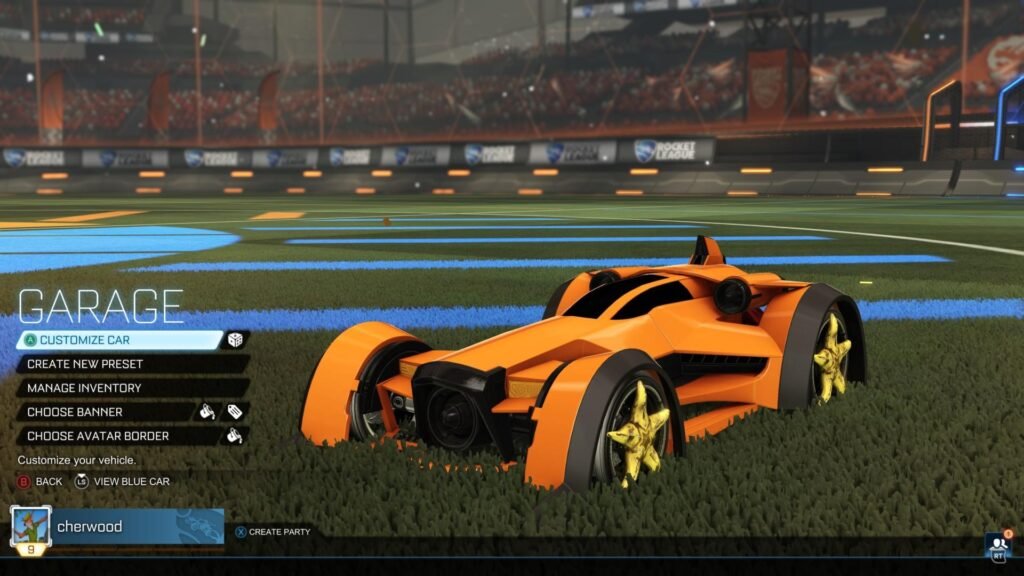 Os 15 Melhores Jogos Grátis para PC em 2026: Guia Completo Para Escolher o Jogo Ideal Garagem de Rocket League utilizada para personalizar veículos.