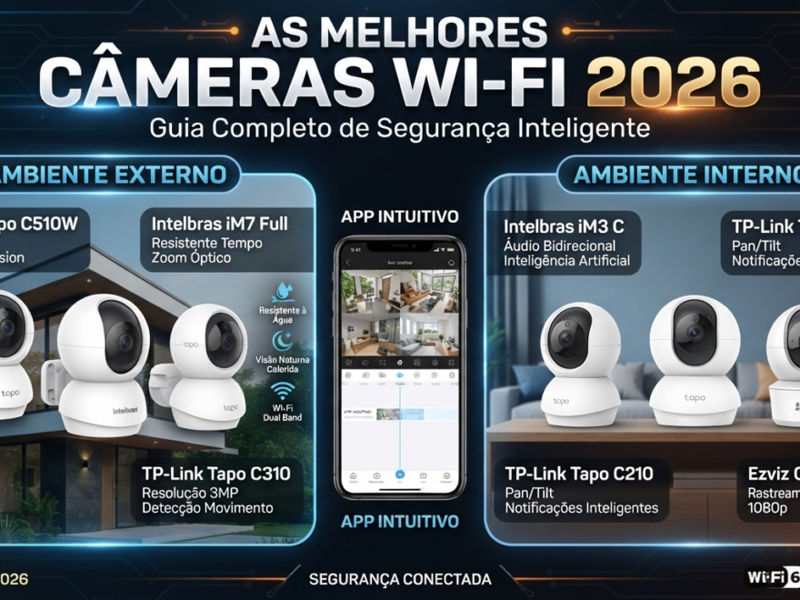 As 10 Melhores Câmeras Wi-Fi para Segurança Residencial em 2026 banner