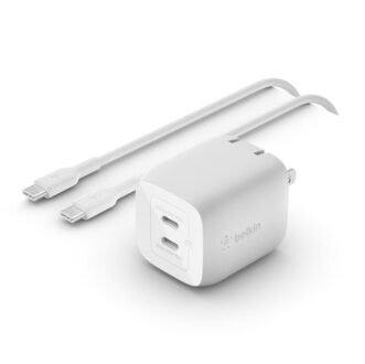 Os 10 Melhores Carregadores para Celular em 2026 Belkin BoostCharge Pro Dual USB-C 45W carregador GaN